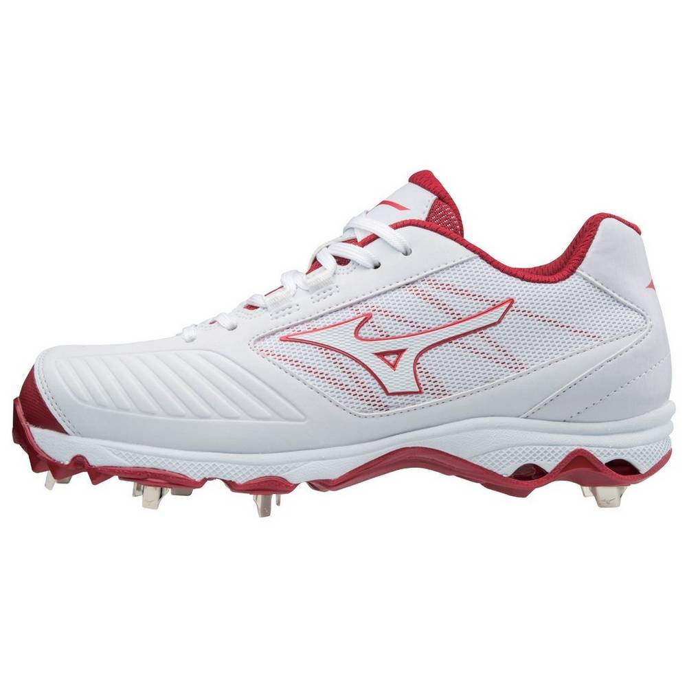 Mizuno 9-Spike Advanced Sweep 4 Rövidszárú Metal Női Softball Cipő Fehér/Piros DVO932864